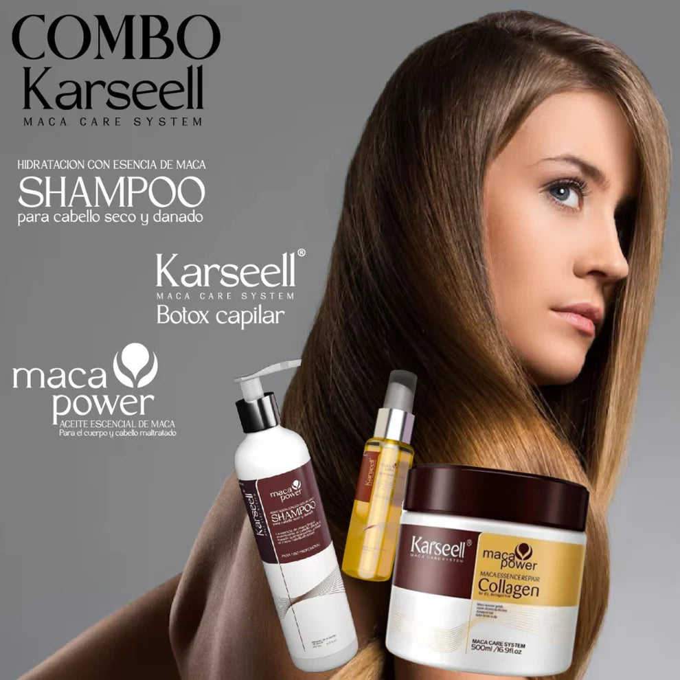 COMBO KARSELL 3 PRODUCTOS (Shampo,Crema capilar,Aceite de argan) ORIGINAL